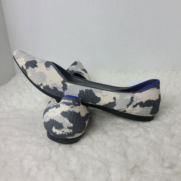 Rothy’s The Point Ash Womens Flat Ballet Size 7 Camo Gray Shoes Retired - Picture 9 of 10